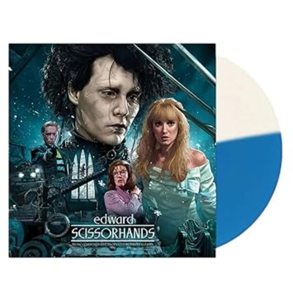 Danny Elfman - Edward Scissorhands Exclusive Blue & White Split Colored Vinyl LP - Picture 1 of 2